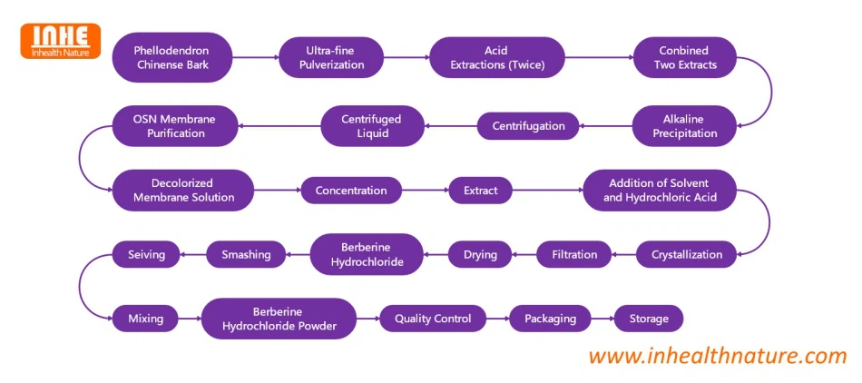 Berberine Hydrochloride Powder Flow Chart Berberine Hydrochloride Powder Flow Chart